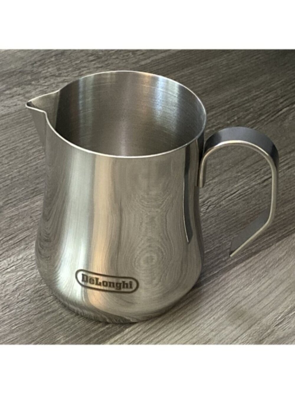 DeLonghi Caraffa Latte Milk Frothing Stainless Jug 12oz 350 ml Made in Italy NOB